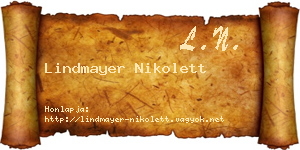 Lindmayer Nikolett névjegykártya