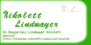 nikolett lindmayer business card